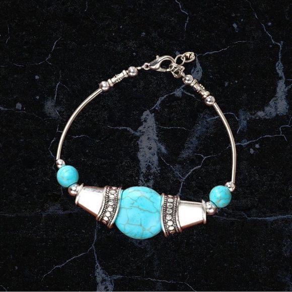 Jewelry - Turquoise Adjustable Fashion Bracelet